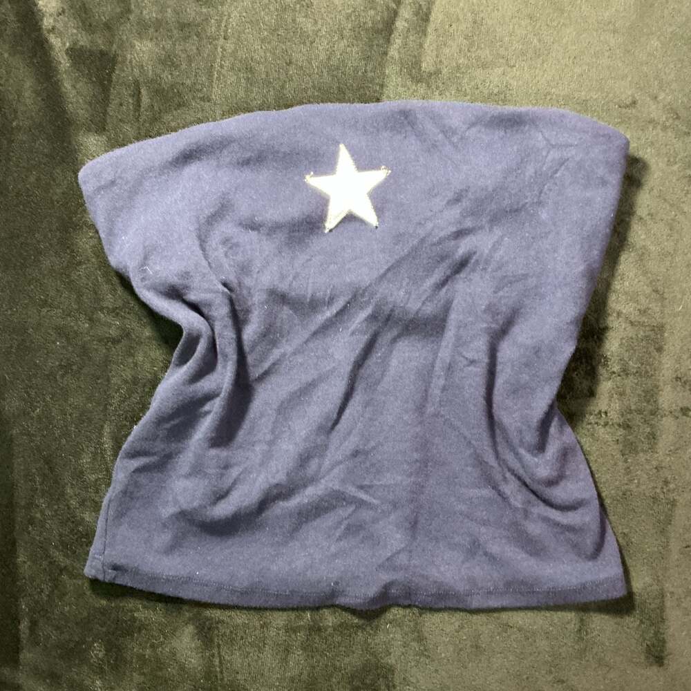 Derek Heart Navy Blue Star Print Tube Top Size XL